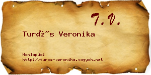 Turós Veronika névjegykártya